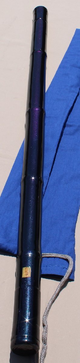 竹製浮子筒　”魚成竹”　８５cm　マジョーラカラー　中古美品_画像6
