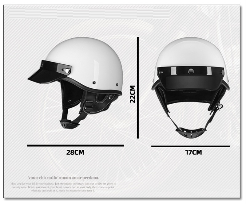 新入荷 4色 バイク レトロ ヘルメット ハーレー ヴィンテージ メンズ レディース ハーフヘルメット 軽量モデル ジェットヘルメットの画像9