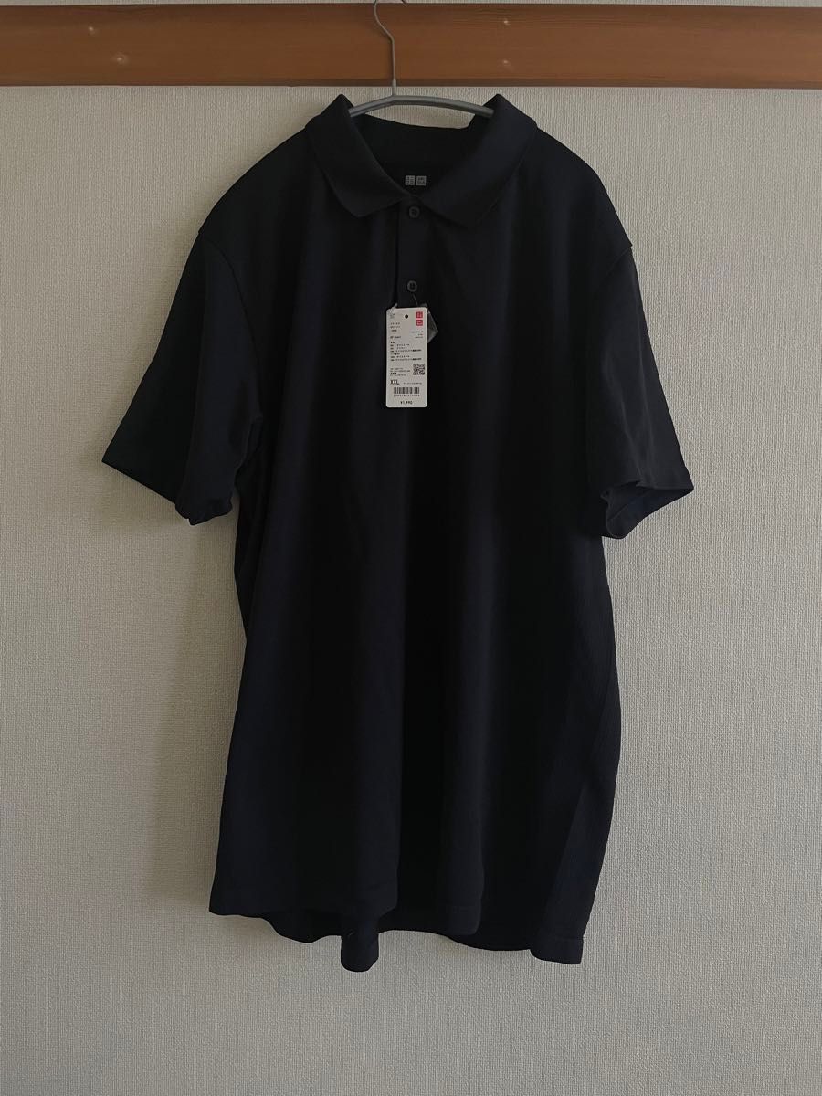 【タグ付未使用】ユニクロ ドライEXポロシャツ半袖ブラック