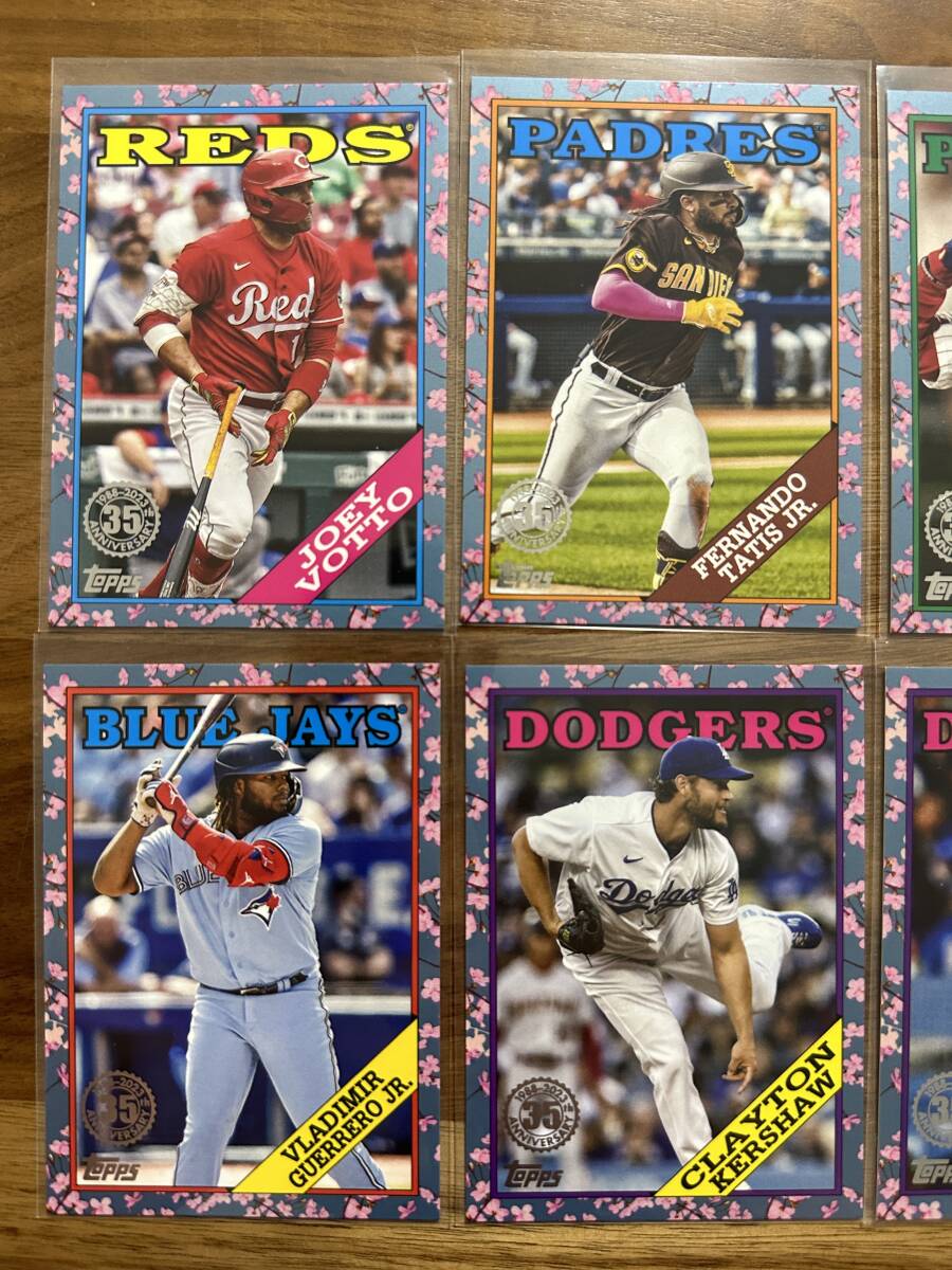 桜柄 インサート 8枚 2023 Topps Japan Edition 1988 Cherry Tree Bryce Harper/Clayton Kershaw/Freddie Freeman/Fernando Tatis Jr.の画像2