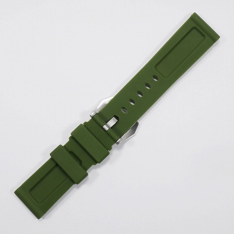 パネライ/PANERAI用 互換ラバーベルト 22mm ピンバックル(尾錠 パネライ/PANERAI用 互換ラバーベルト 22mm ピンバックル(尾錠