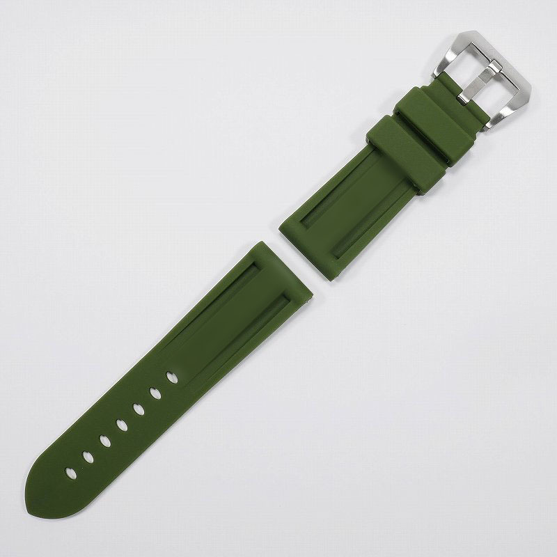 パネライ/PANERAI用 互換ラバーベルト 22mm ピンバックル(尾錠 パネライ/PANERAI用 互換ラバーベルト 22mm ピンバックル(尾錠