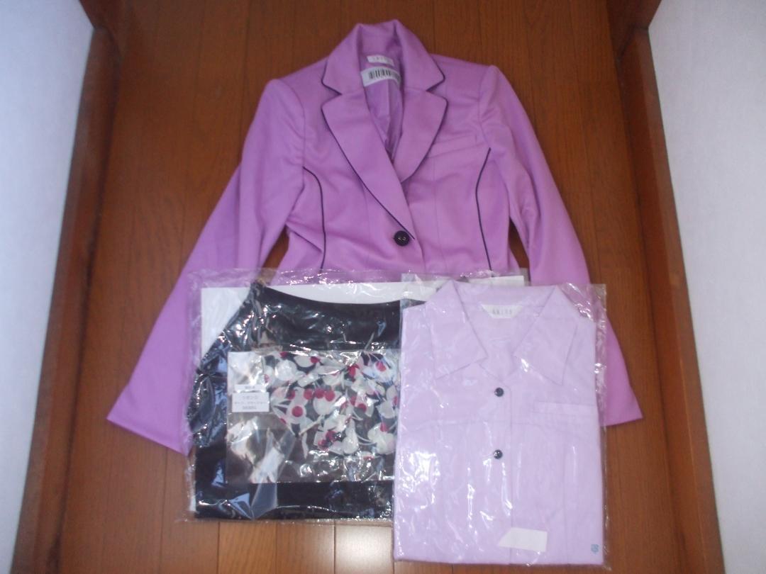 新品　化粧品会社の受付制服　7号 ラベンダー セロリー フルセット_画像1