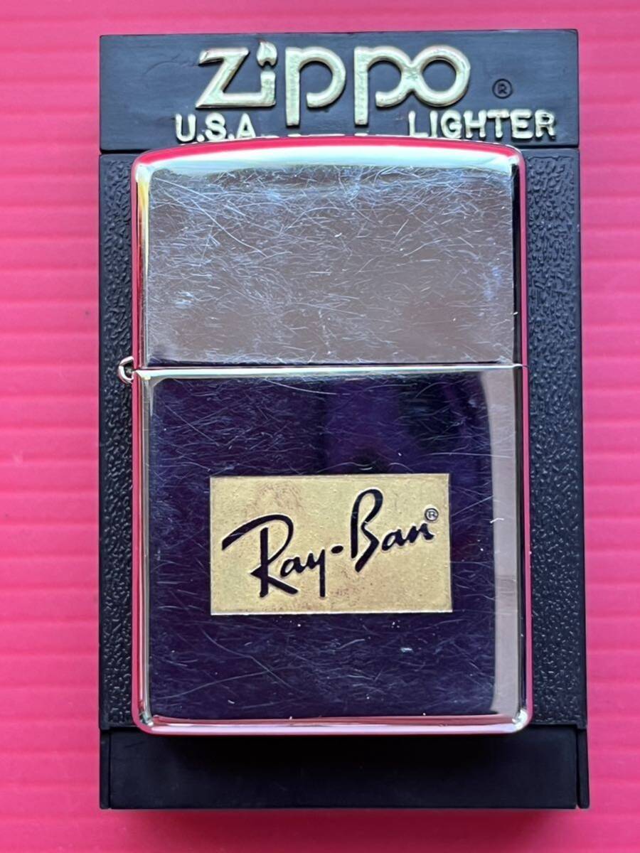 ZIPPO/ ジッポー/ Ray-Ban/レイバン 両面柄 オイルライター 美品 2001年の画像3