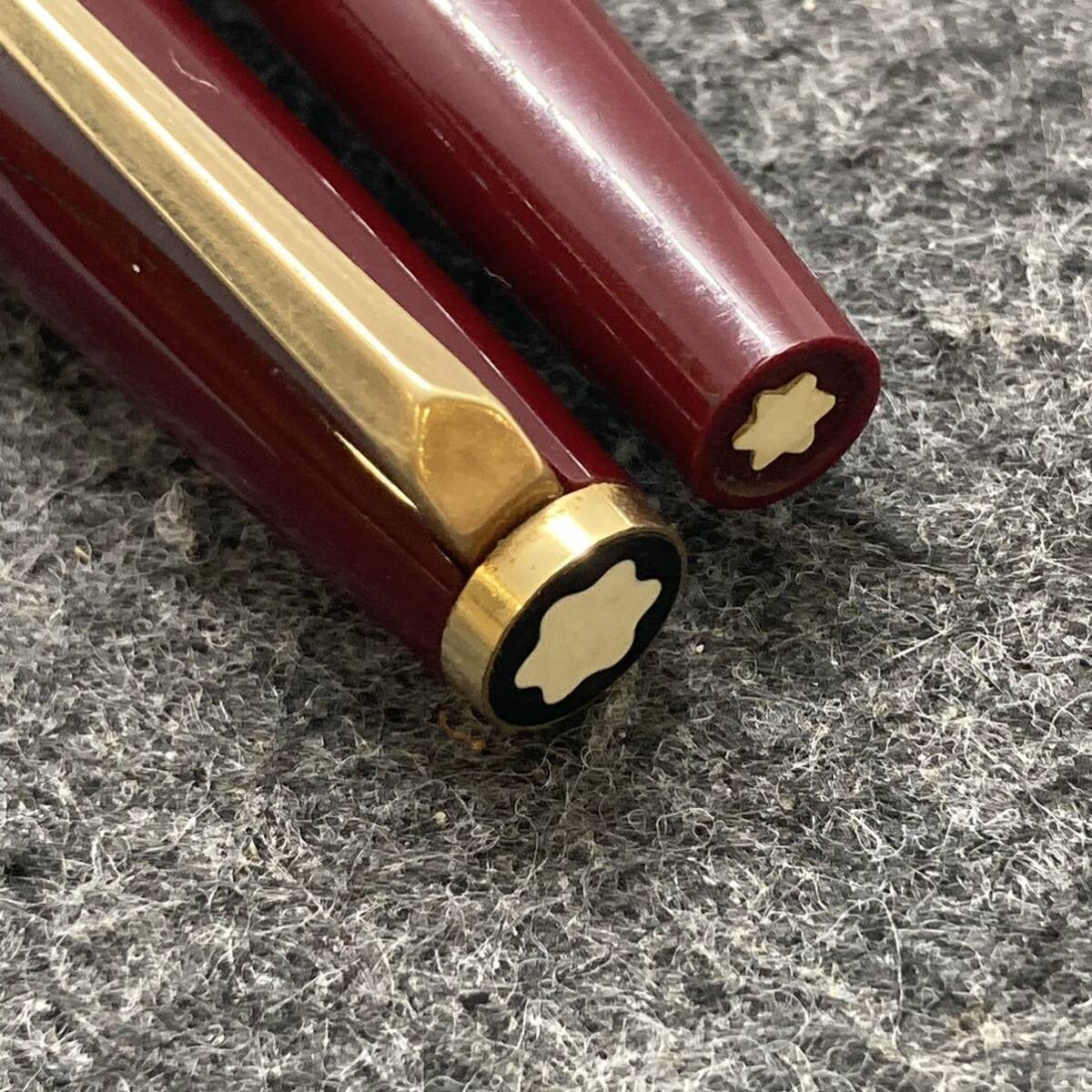 PE2123□MONTBLANC モンブラン 221 万年筆 ペン先 585 14K ボルドー レッド 筆記未確認 ヴィンテージ ★やや難あり_画像2