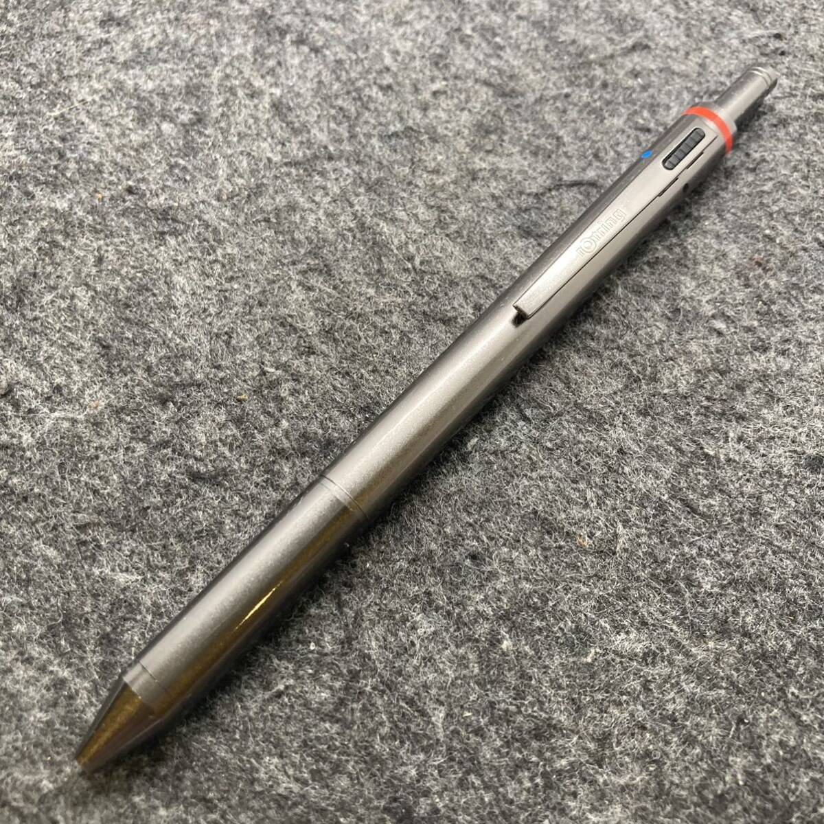 PE2113□Rotring ロットリング トリオペン 3+1 ボールペン シャーペン 筆記確認済み レザーペンケース 箱付き_画像3