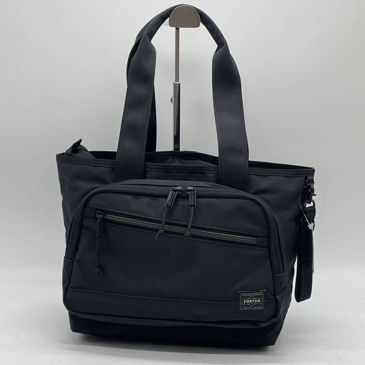 ⑥BN104● PORTER ポーター FRONT TOTE BAG(S)687-17026フロント トートバッグ ブラック_画像1