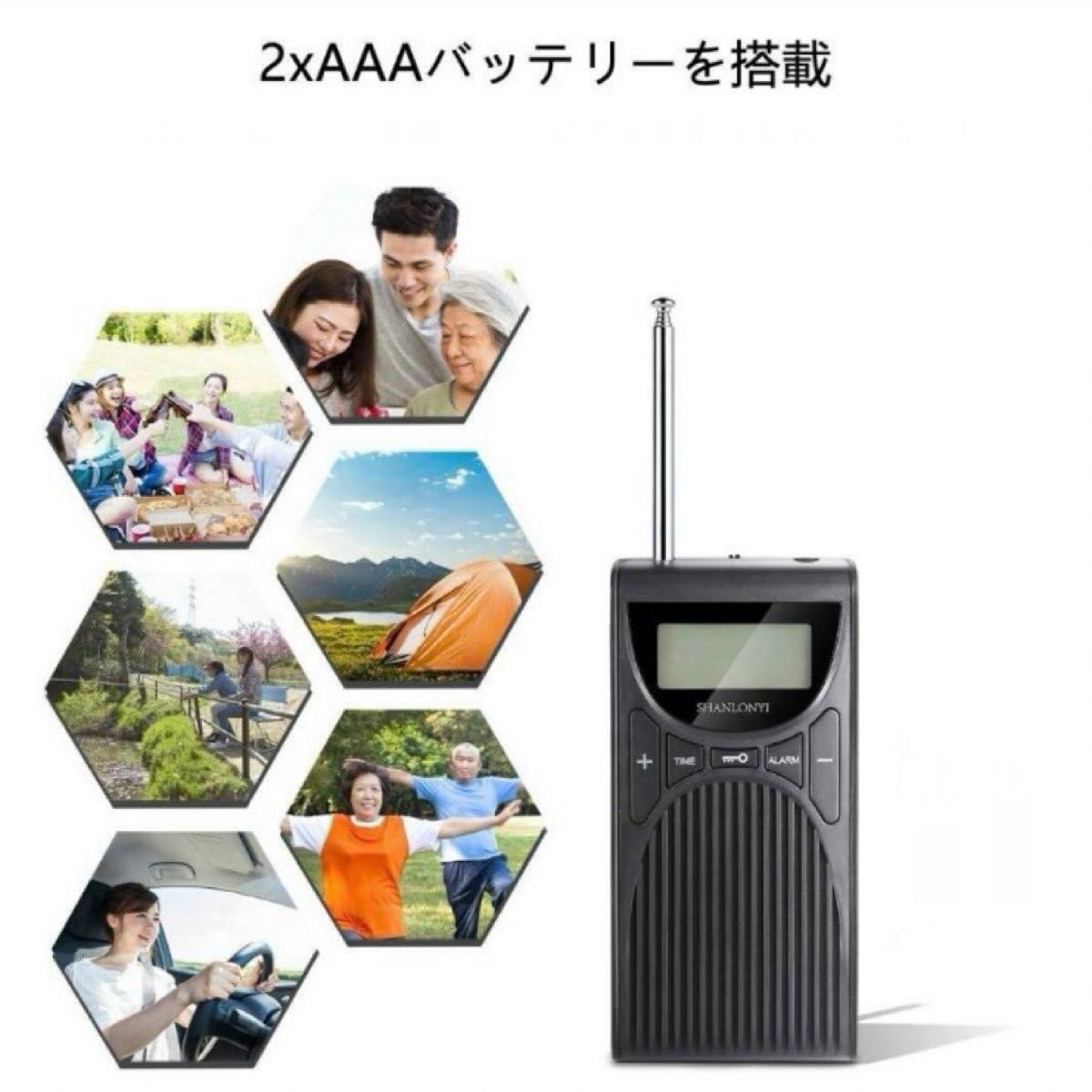 匿名配送　SHANLONYIポータブルラジオ 小型 ポケットラジオ 防災