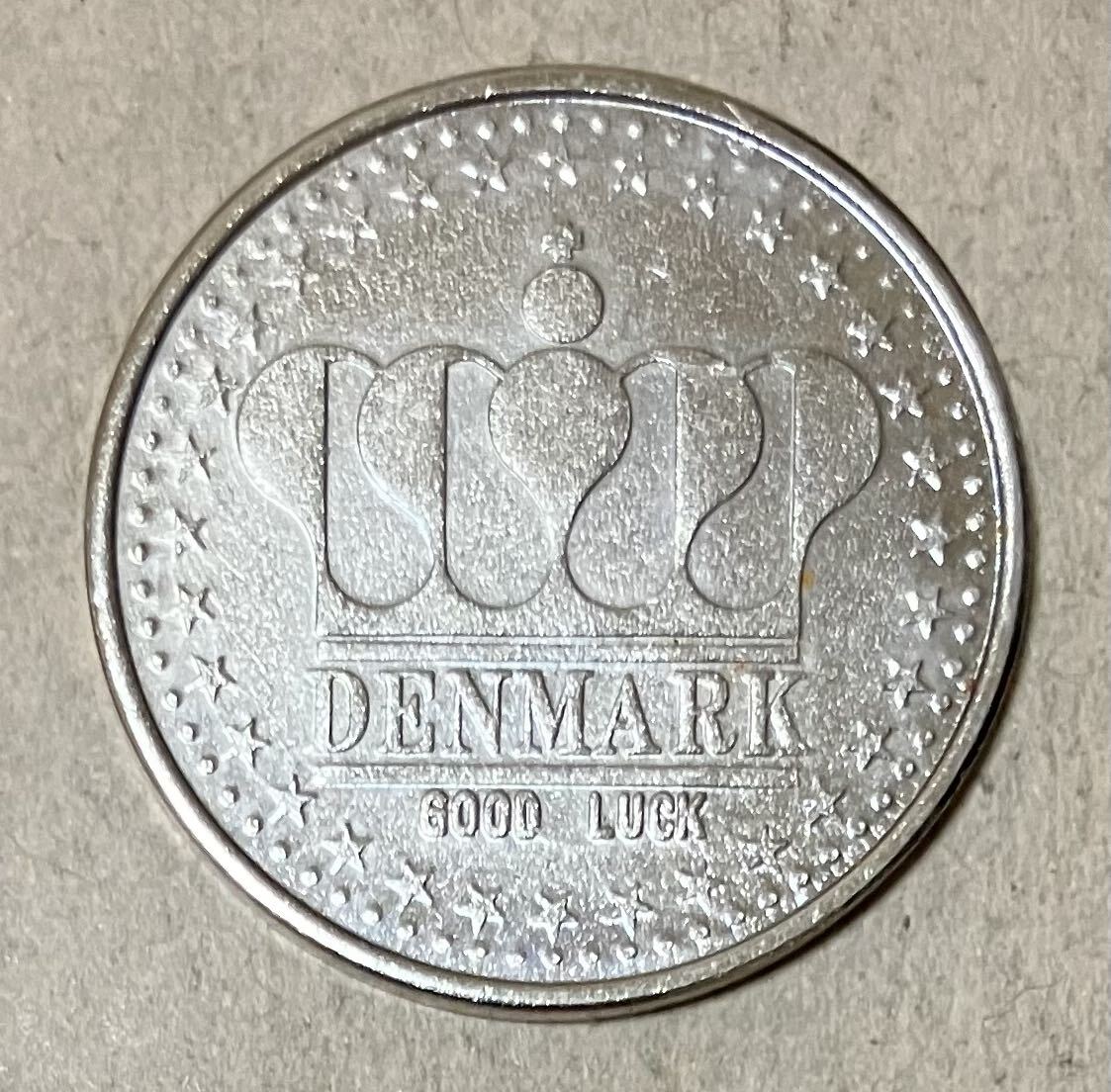 デンマーク　グットラックコイン　メダル_画像1