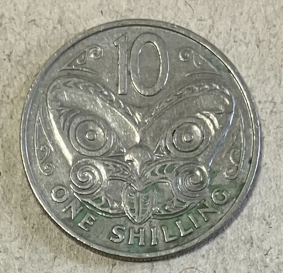 ニュージーランド　1シリング　1967年　外国コイン　ニュージーランドコイン　古銭　外国銭　海外コイン_画像1