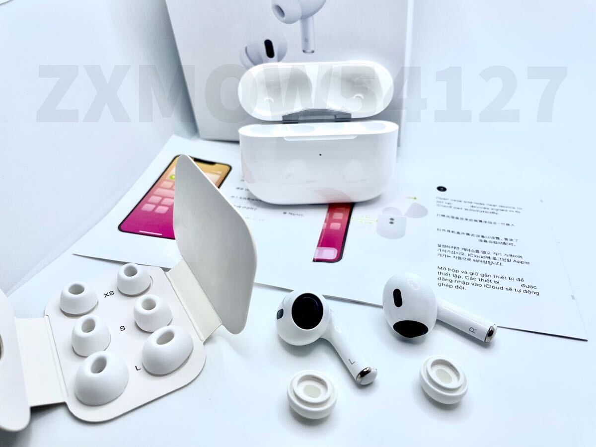 送料無料 AirPods Pro第2世代型 互換品 高音質 イヤホン TWS 充電ケース付 Pro ワイヤレスイヤホン Android iPhone X SE 11 12 13 14 15_画像6