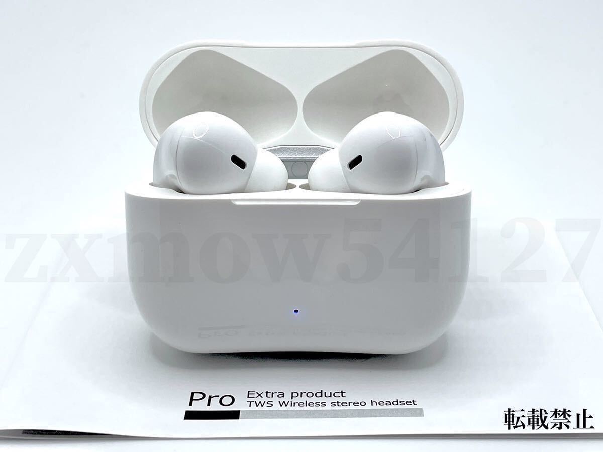 【 Pro Extra 】重低音 AirPods Pro型 イヤホン TWS 充電ケース付 ワイヤレスイヤホン Android iPhone8 X 11 12 13 Bluetooth EDR 高音質