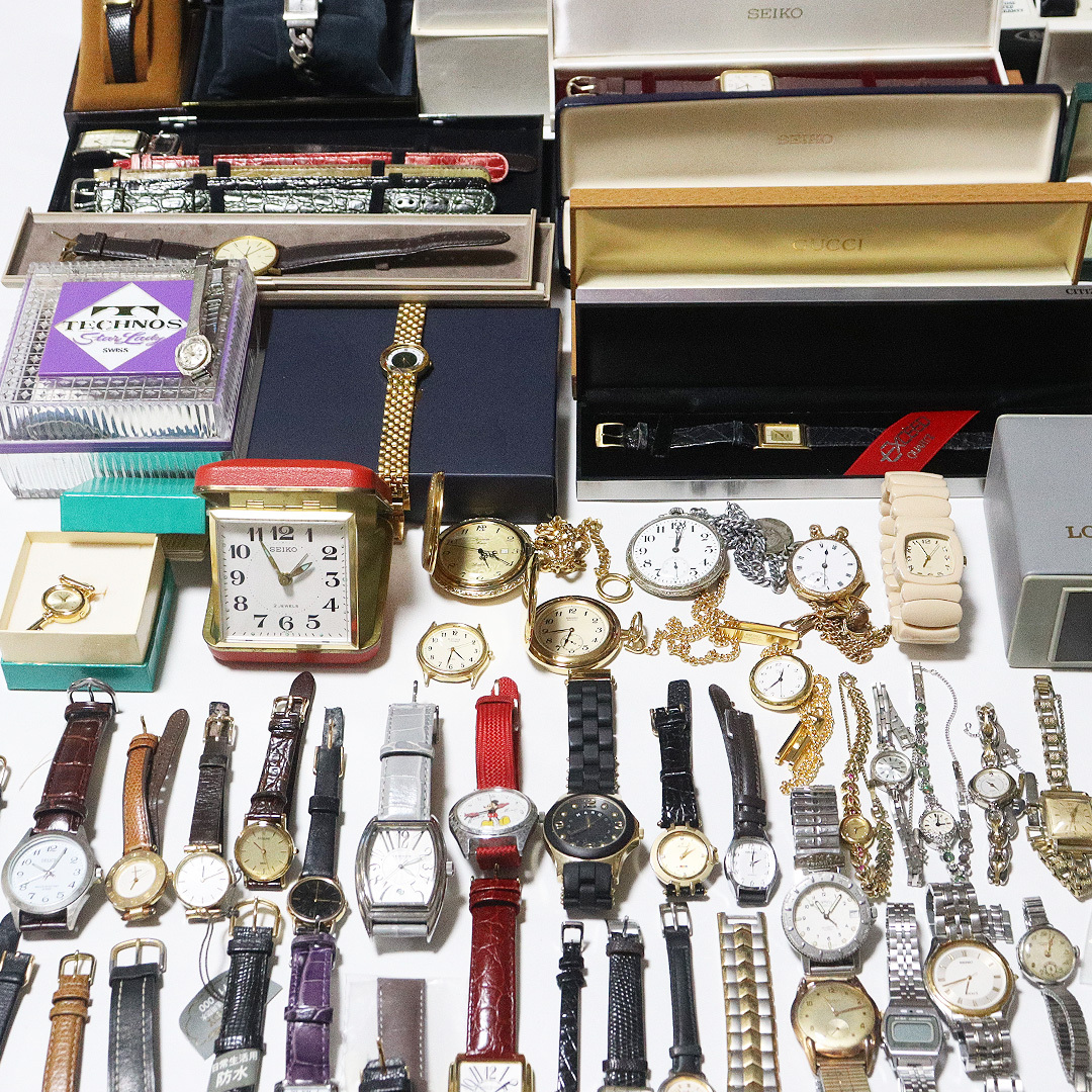 1円〜中古 動作未確認 ジャンク 腕時計 ウォッチ Herms SEIKO OMEGA RADO LONGINES BULOVA CONCORD GUCCI 18K まとめ売り 大量 P36_画像6