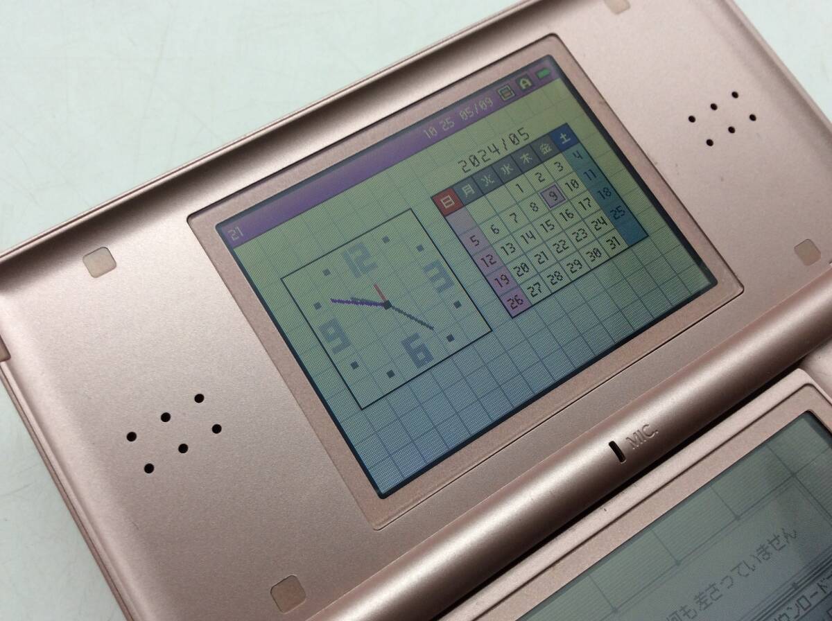 #3655 Nintendo DS Lite 任天堂 ニンテンドー USG-001 ピンク 本体 携帯ゲーム機 ハード 通電確認済み 中古現状品_画像3