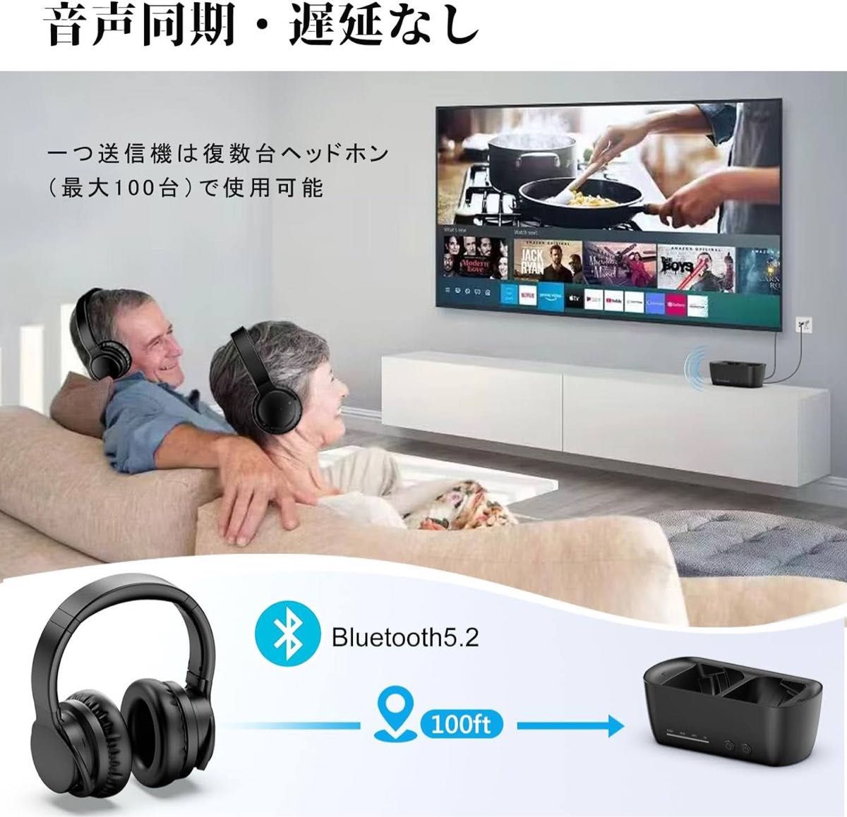 新品 iDiskk TV用ワイヤレスヘッドホン 2.4GHz無線 Bluetooth5.2 価格 12999円