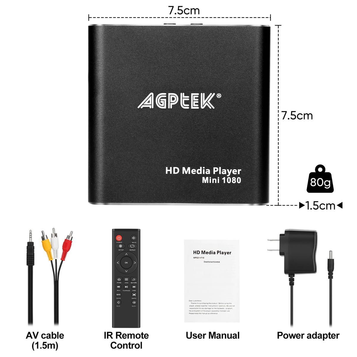 HDMIメディアプレーヤー -MKV/RM- HDDUSBドライブ SDカード用のブラックミニ1080pフルHD