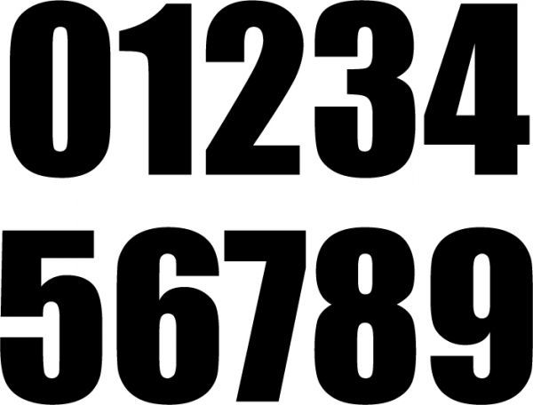 ★ゼッケン★ ベースステッカー（丸） 2枚セット 直径43.5cm_お好きな数字（最大3桁まで）お選び下さい