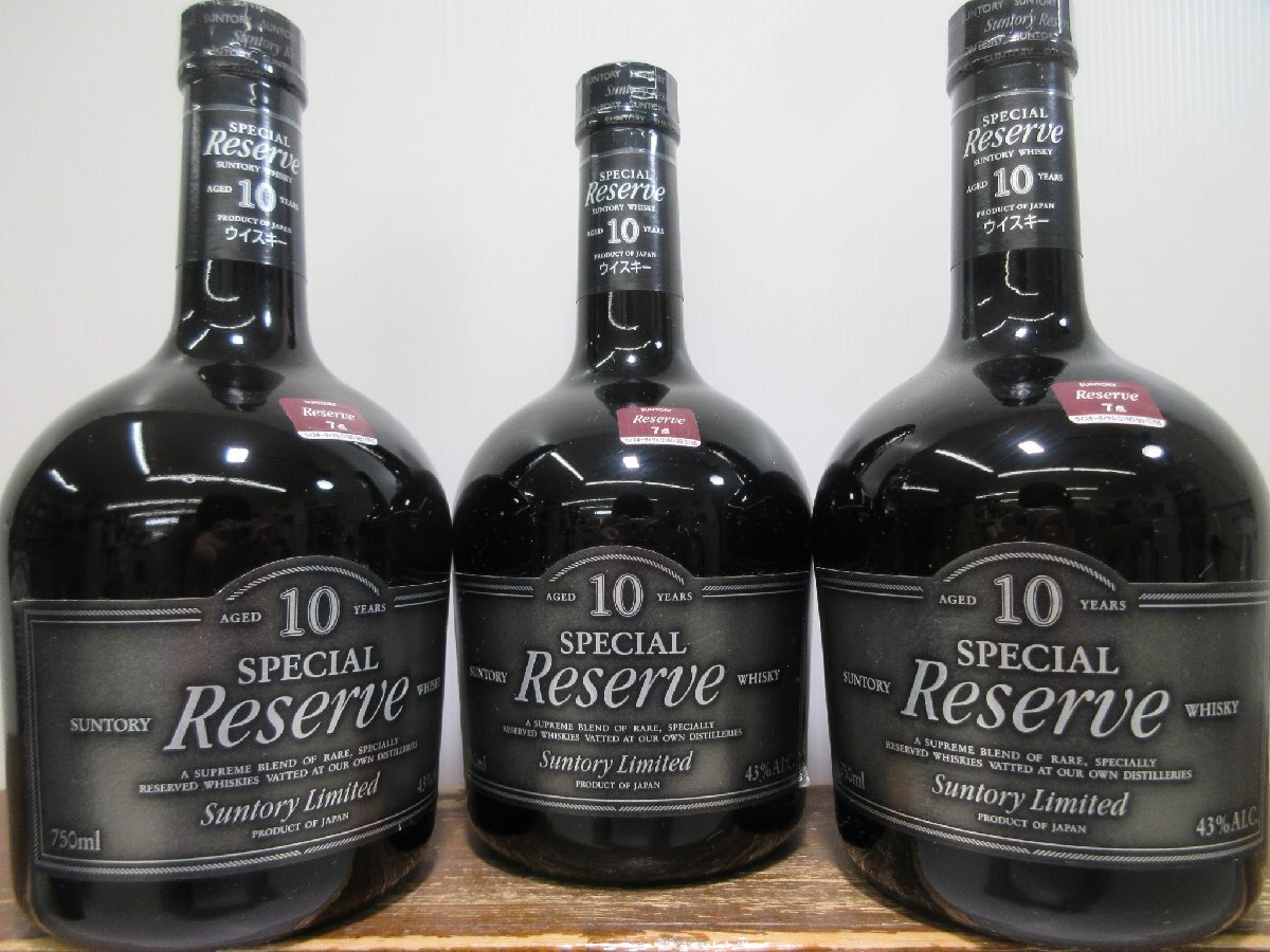 6 pcs set Suntory reserve 10 year SUNTORY RESERVE 750ml domestic production whisky not yet . plug old sake together shipping destination Hiroshima prefecture limitation 1 jpy start /5-7-3