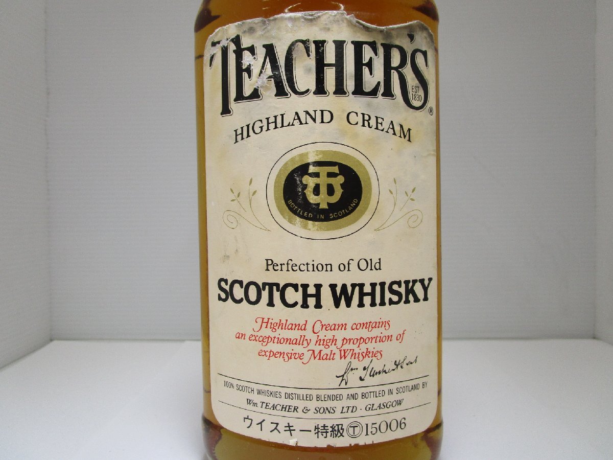 ティーチャーズ ハイランドクリーム 750ml 43% TEACHER'S HIGHLAND CREAM スコッチウイスキー 特級 ※紙封片方切れ 未開栓 古酒 /C20392の画像2