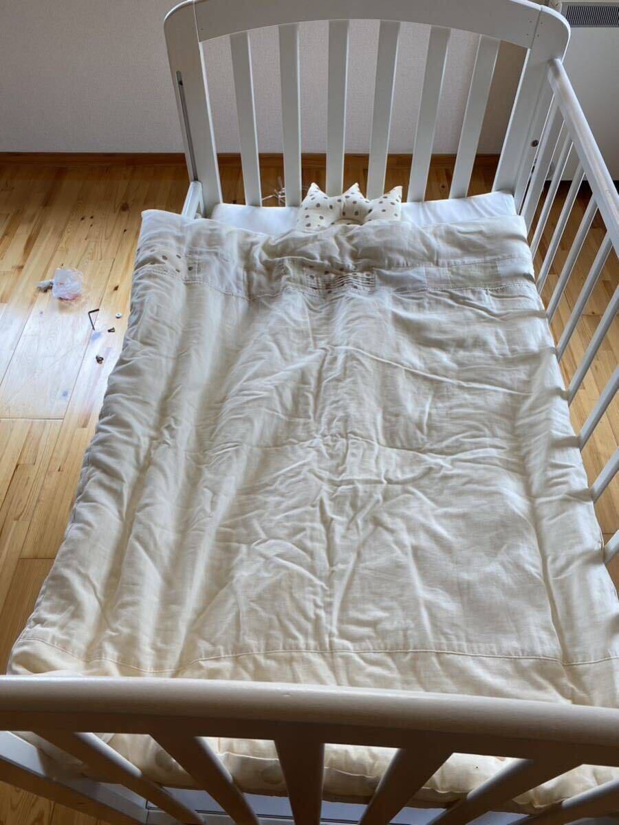  детская кроватка Kato jiKATOJI из дерева натуральный белый 