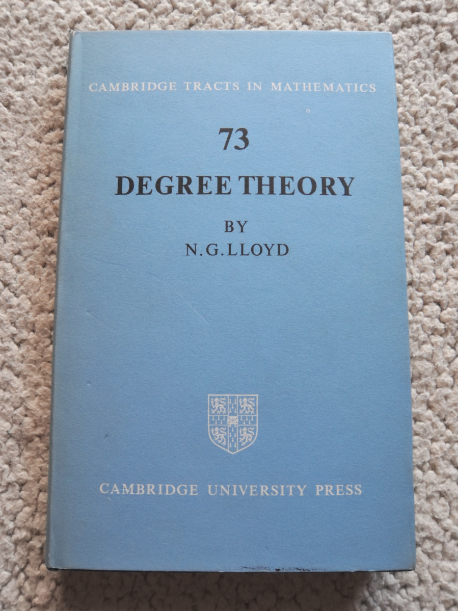 Degree Theory (Cambridge Tracts in Mathematics 73) N. G. Lloyd (著) 洋書 - 洋書 、外国語書籍 Degree Theory (Cambridge Tracts in Mathematics 73) N. G. Lloyd (著) 洋書 - 洋書 、外国語書籍