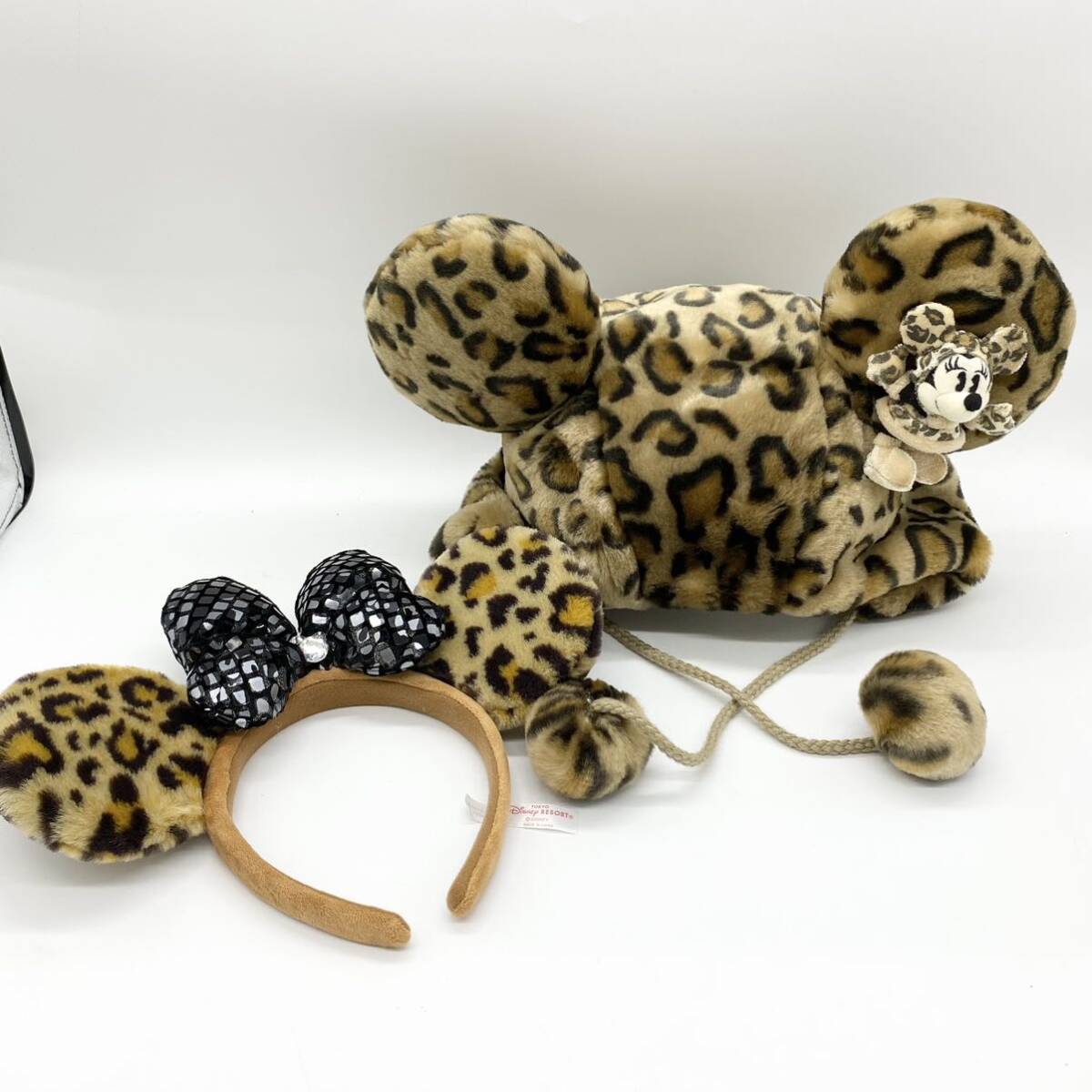 [ прекрасный товар ] Disney Disney вентилятор колпак лента-ободок Minnie Mouse леопардовая расцветка Leopard TDL 2 шт. комплект 