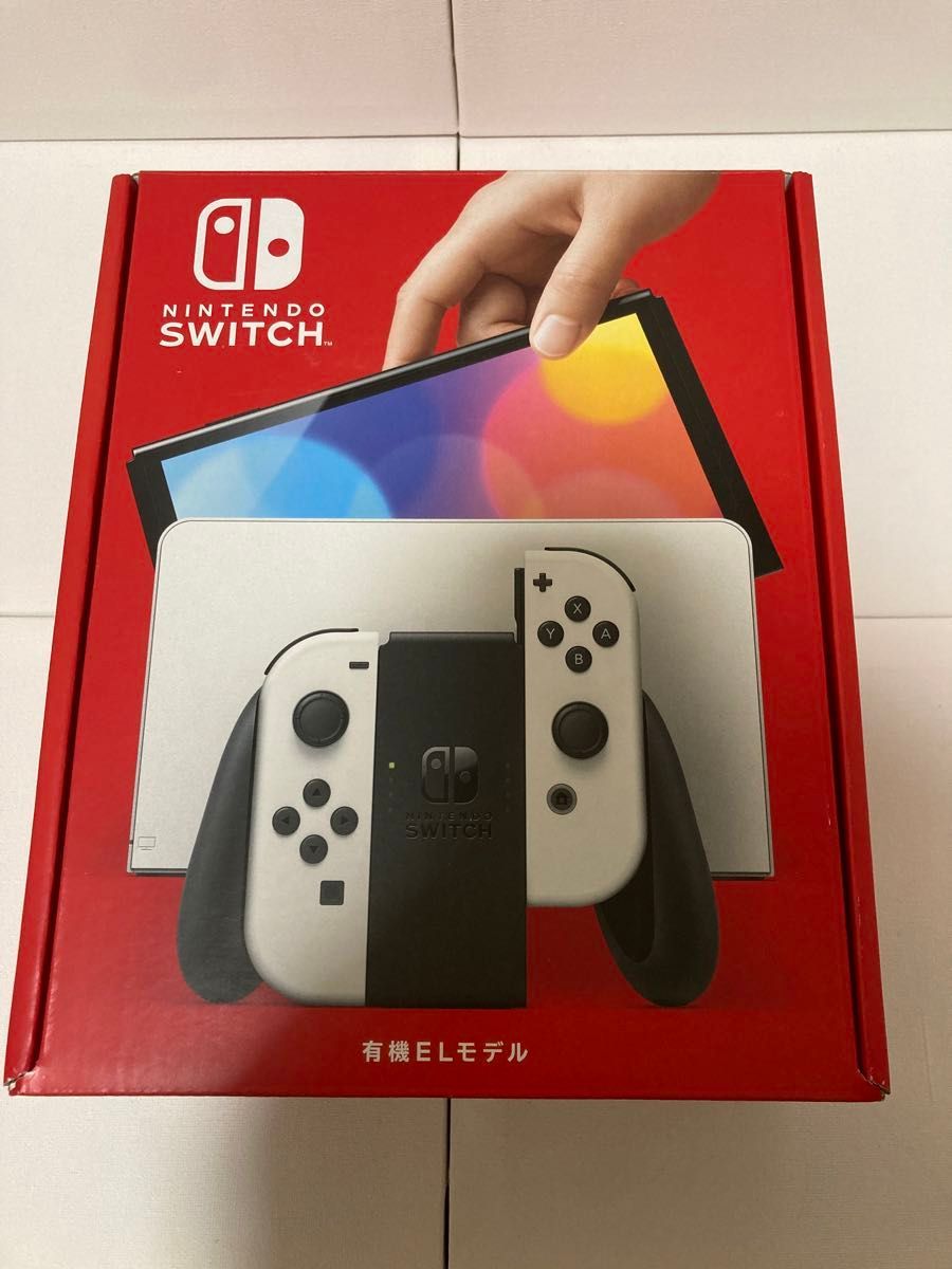 switch 有機ELモデル ホワイト　ほぼ未使用美品　保護フィルム付き　店舗印あり