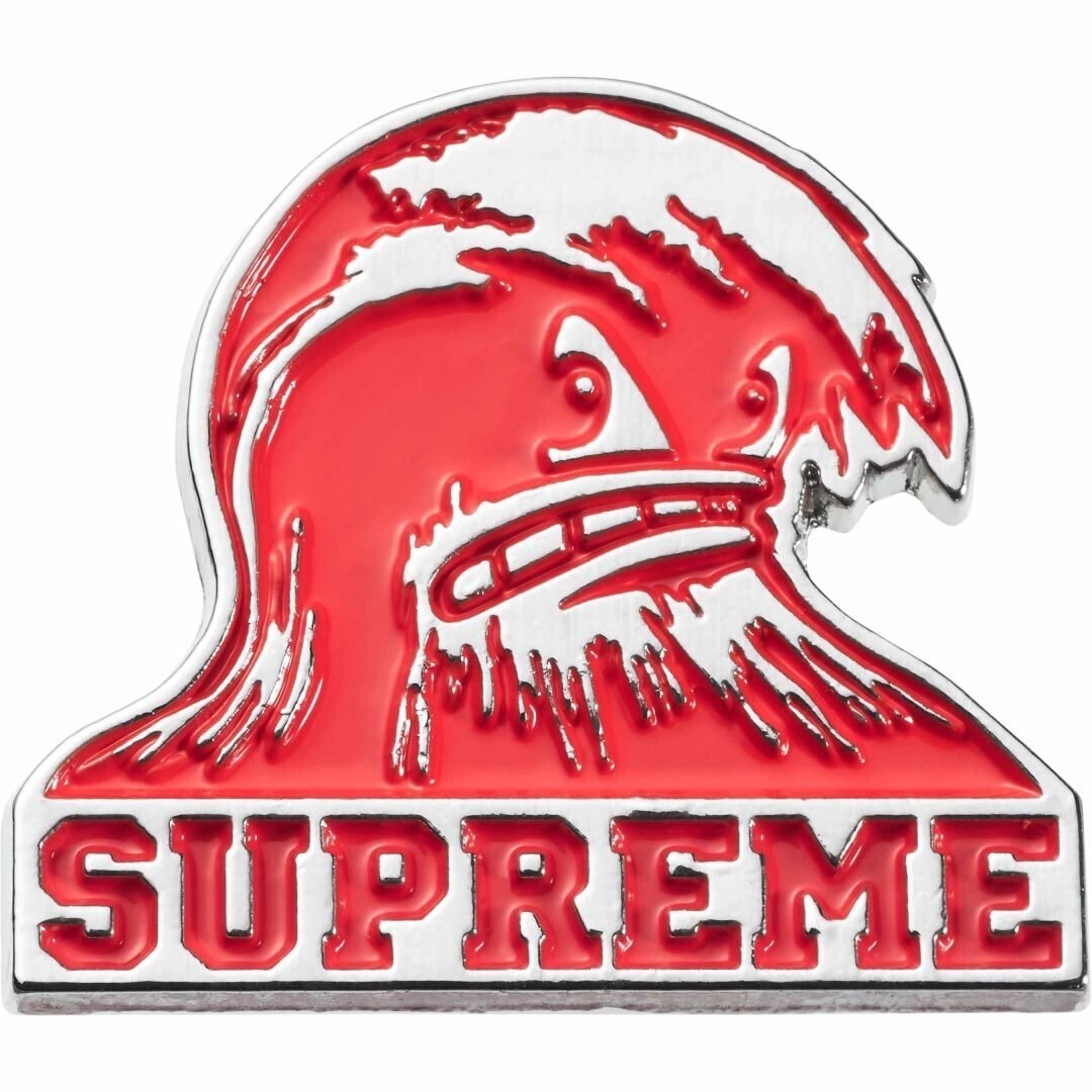 【新品】 SUPREME シュプリーム WAVE PIN ピン 小物 Accessory アクセサリー RED レッド 24SS 新品未使用_画像1