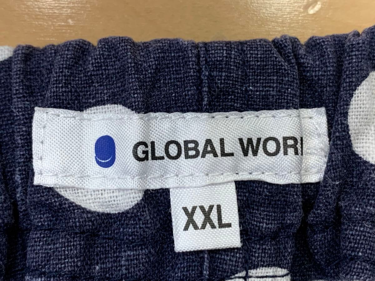 グローバルワーク　GLOBAL WORK ボーイズXXLサイズ　ハーフパンツ ショートパンツ ドット　水玉　子供服　キッズ