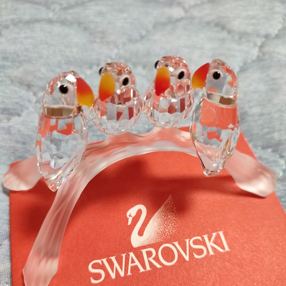 SWAROVSKI スワロフスキー 小鳥 置物 インテリア ディスプレイ オブジェ クリスタル ガラス 共箱付【匿名】即日発送!!_画像6