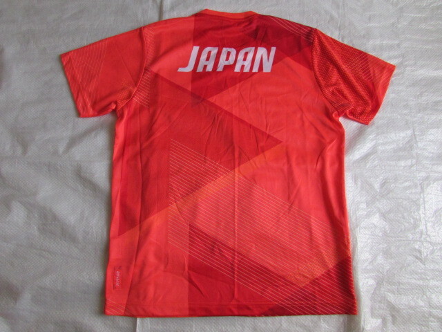 きれい シワ目立つ アシックス JAPAN 日本代表 半袖 Tシャツ JOC公式 ジャパン 東京 2020 五輪 メンズ サイズXL 2033A526 3000円_画像9