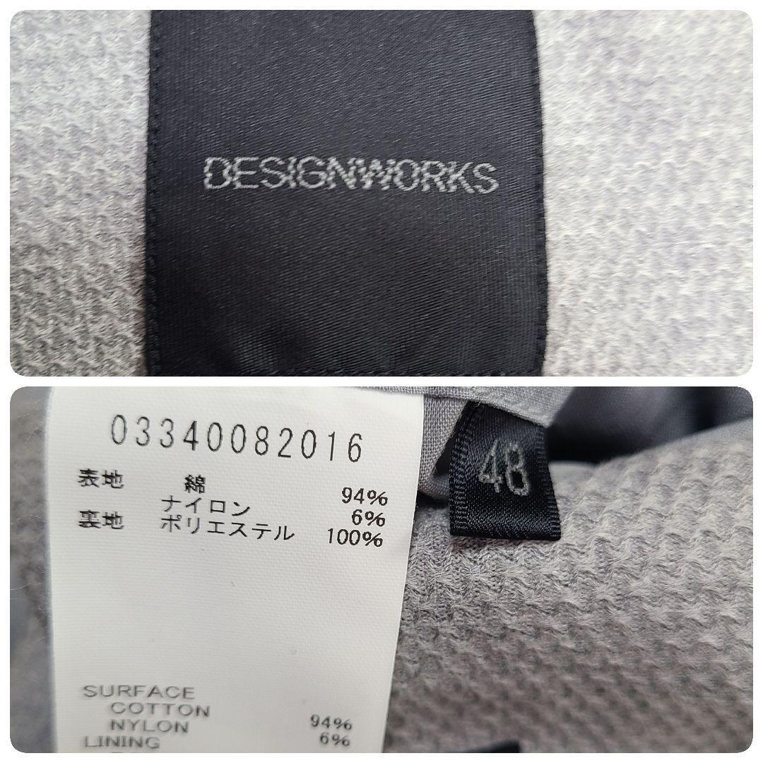 デザインワークス　テーラードジャケット　アンコンジャケット　L　メタルボタン　ベージュ　軽い　しつけ糸　DESIGNW WORKS_画像10
