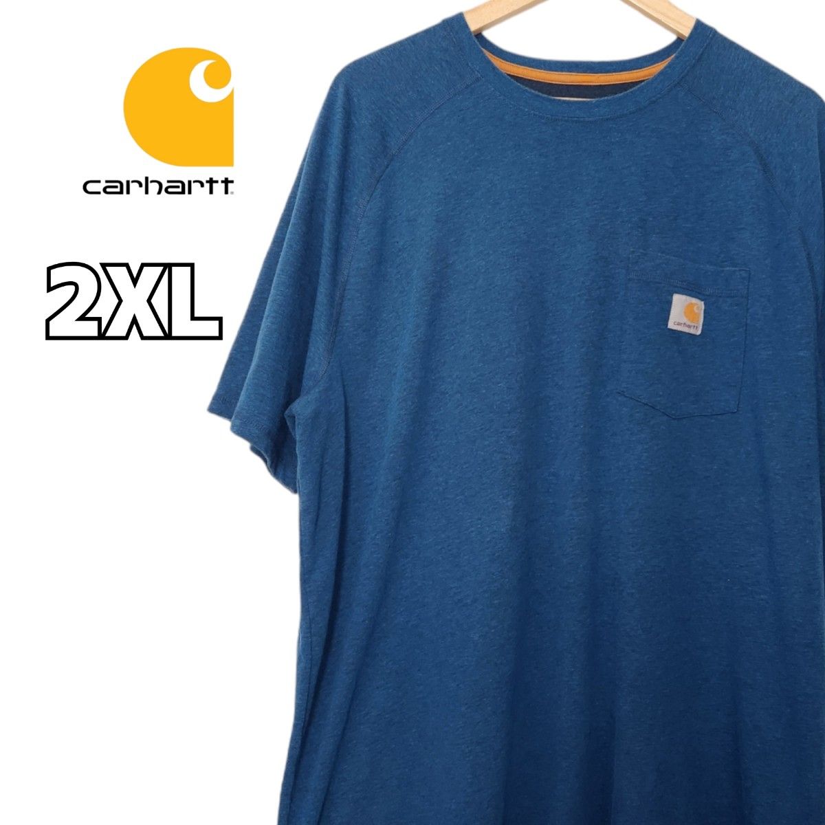 Carhartt カーハート Tシャツ 半袖  古着 2XL ブルー 