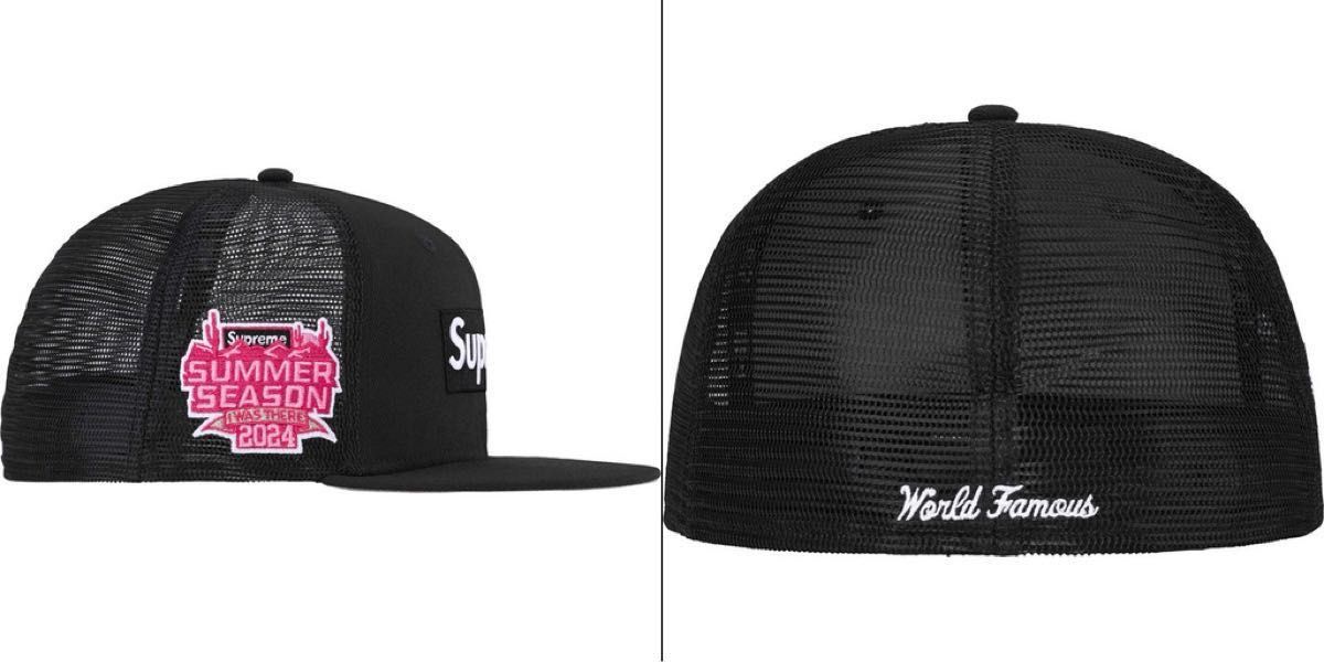 7 3/8 未使用 Supreme Box Logo Mesh Back New Era  Black シュプリーム ボックスロゴ