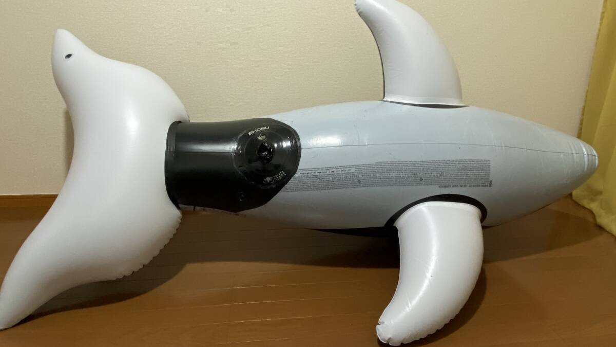 【Free Shipping】Inflatable SPH Orca INTEX シャチフロート　SPH付き whale　193cm_画像5