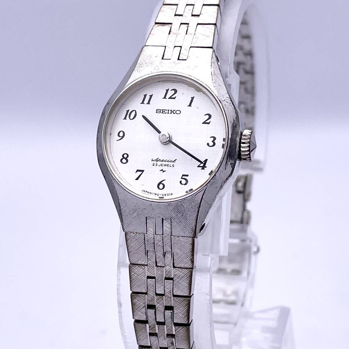 SEIKO セイコー special 1140-0220 腕時計 ウォッチ 手巻き 機械式 23 JEWELS 23石 WGP 銀 シルバー　 P449_画像1
