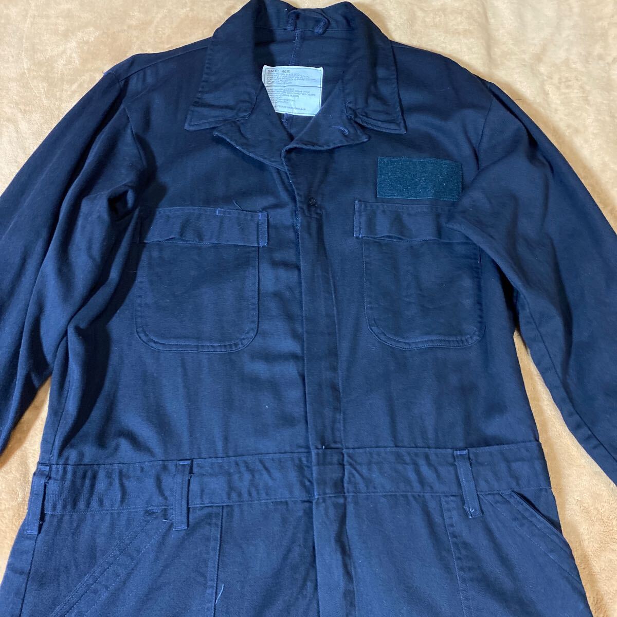 米軍 COVERALL, FLAME RESISTANT UTILITY ダークネイビー系 サイズ46R 古着_画像2