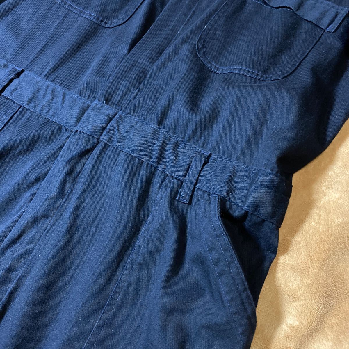 米軍 COVERALL, FLAME RESISTANT UTILITY ダークネイビー系 サイズ46R 古着_画像10