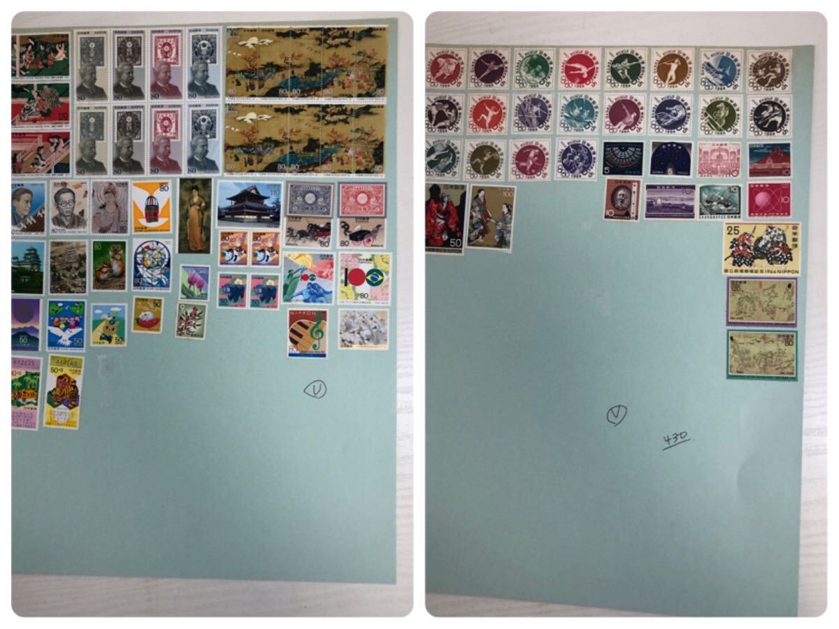未使用切手 バラ 額面71000円分 貼り付け 消印無し コレクションの画像7