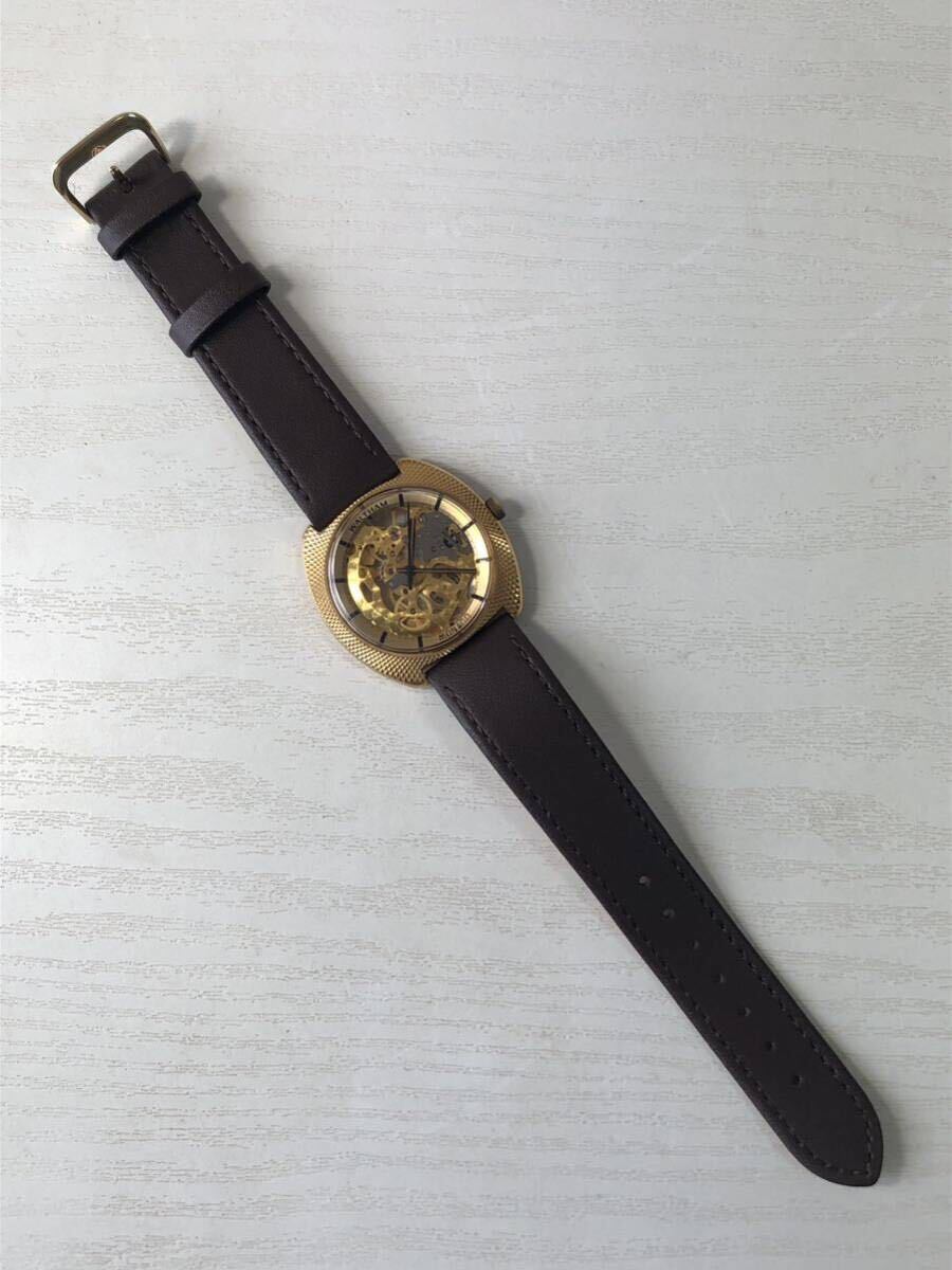 WALTHAM MONACO 腕時計 メンズ スケルトン 自動巻き 稼働品 ウォルサム モナコ 裏スケ 皮ベルトの画像5