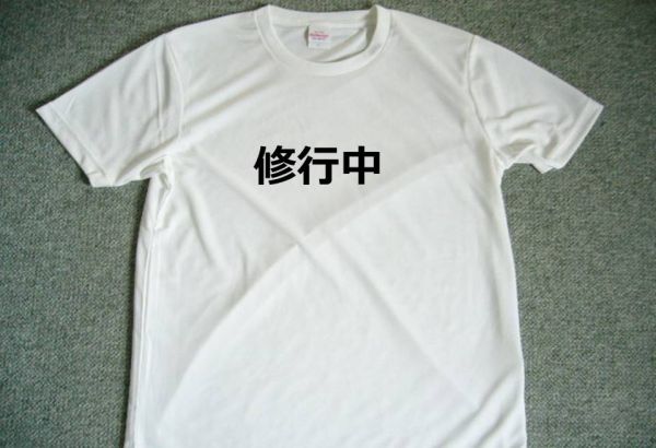 修行中　ドライＴシャツ　自己鍛錬　セルフコントロール　グッズ　瞑想　仏教　禅_画像1