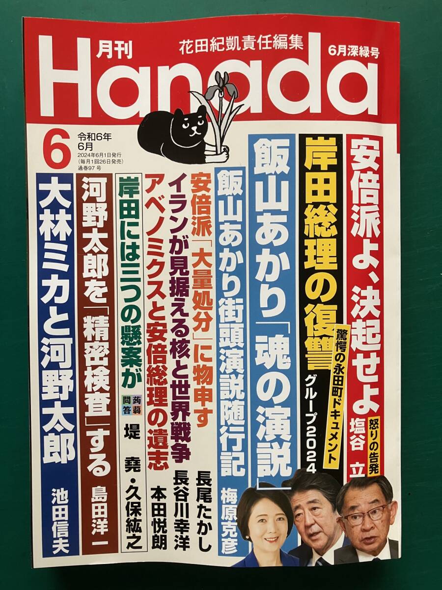 月刊 Hanada　令和6年　(2024年)　6月号 　飯山あかり　日本保守党　百田尚樹　有本香_画像1