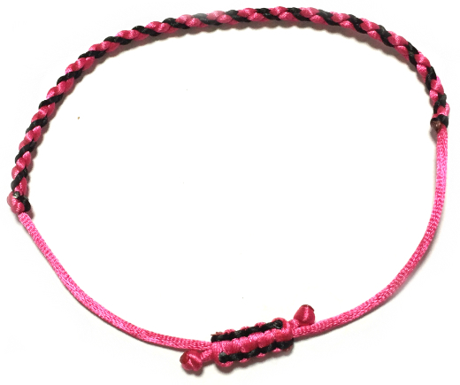 guild-n* hot pink + black *sho King pink * satin. small eyes collection cord mi sun ga* anklet bracele * arm for foot * men's lady's both for 