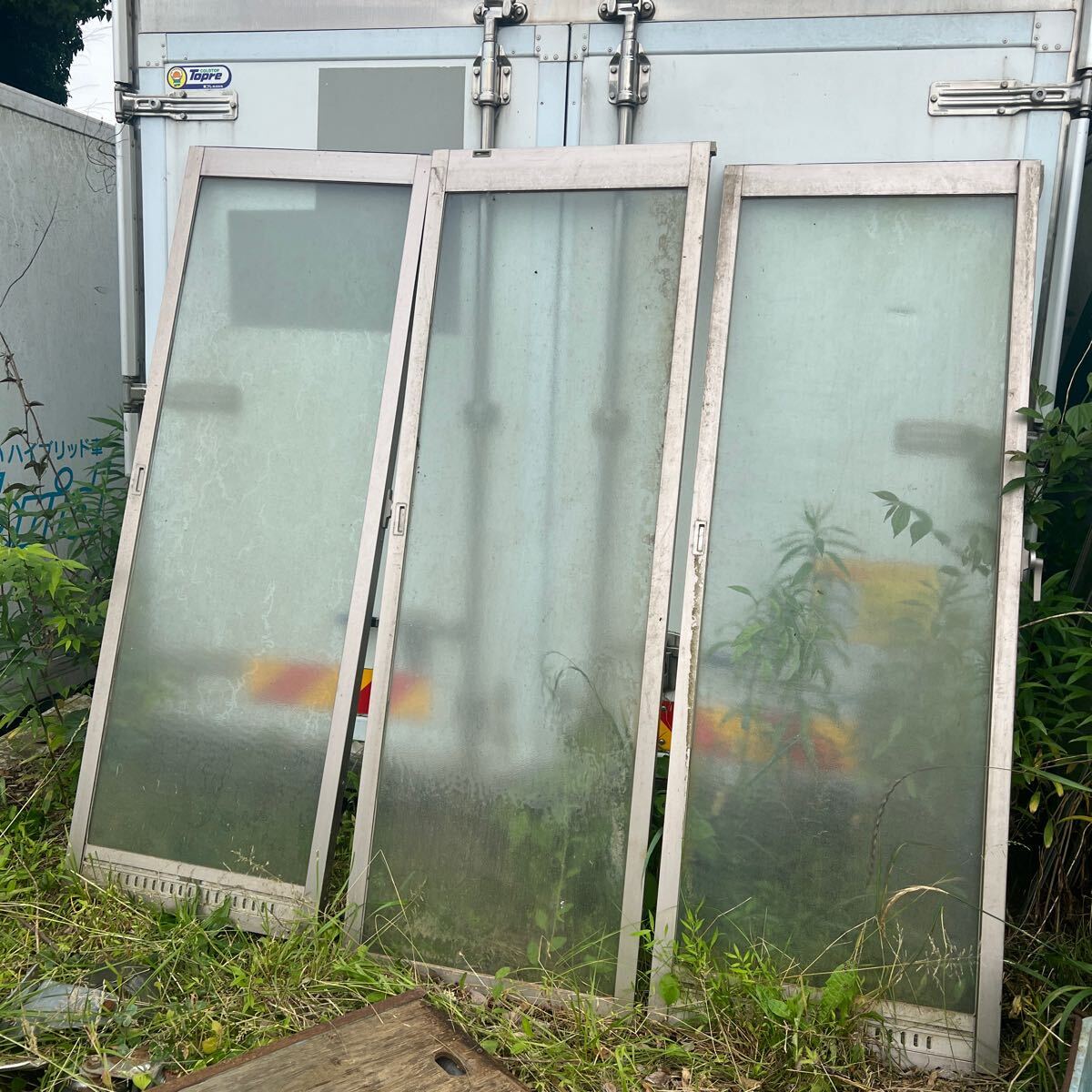 千葉 中古 アルミサッシ ガラス 窓 ドア 引き違い 枠なし 千葉 中古 アルミサッシ ガラス 窓 ドア 引き違い 枠なし