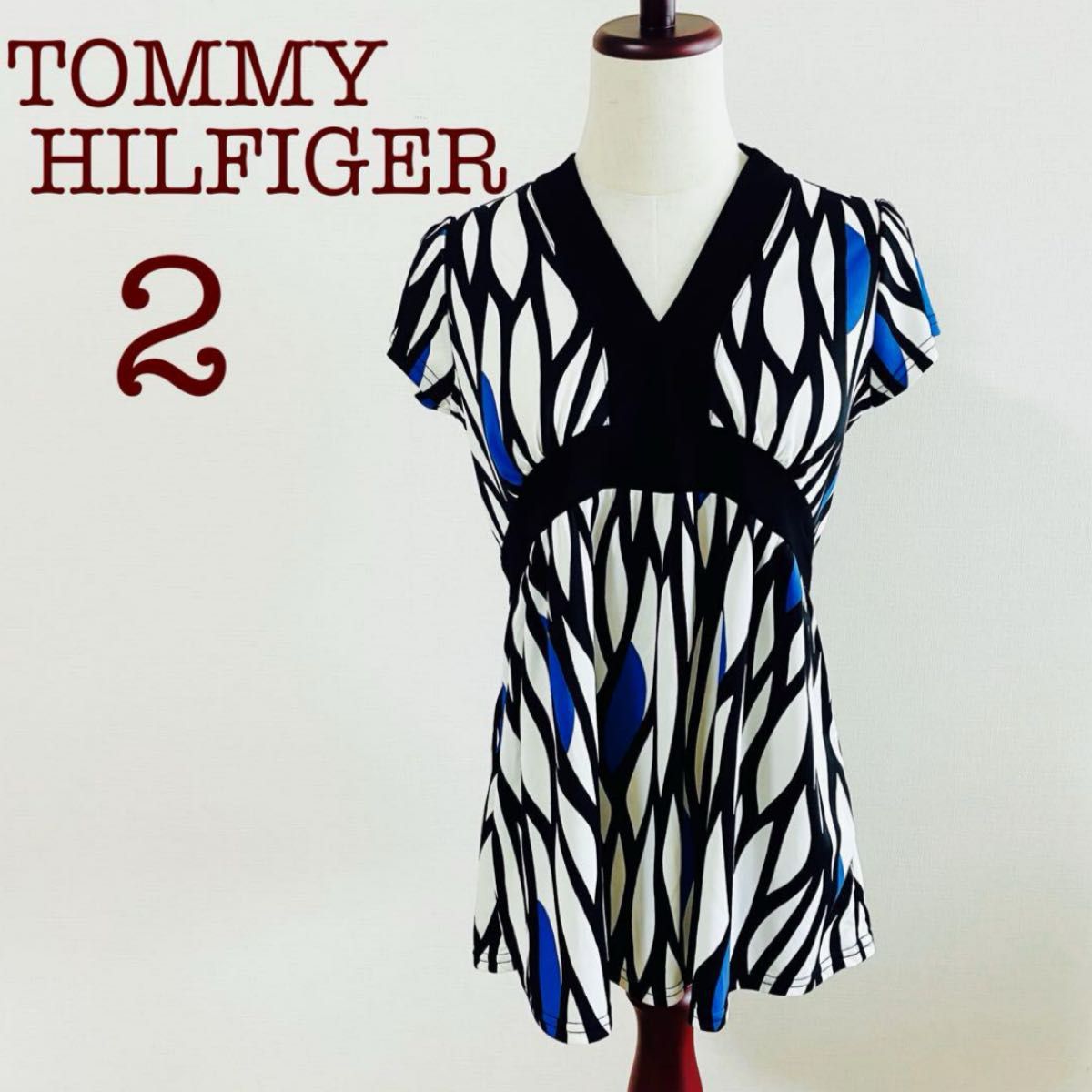 TOMMY HILFIGER トミーヒルフィガー　デザイン　ブラウス　日本製 半袖