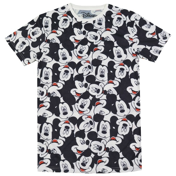 MICKEY MOUSE ミッキーマウス All Over Print Heads Tシャツ Lサイズ オフィシャル_画像1