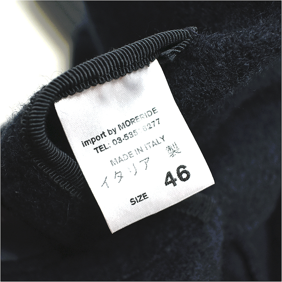 [定価７万] 美品 ハリスワーフロンドン ストレッチ ウールフリースジャケット 46 メンズM - L 黒 ブラック イタリア製 harris wharf london
