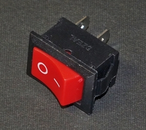 小型ロッカースイッチ 21×15mm 赤 レッド 2pin ON-OFF 1回路 要半田付け 波動/シーソー 電源スイッチの補修などに DIY 電子工作の画像1