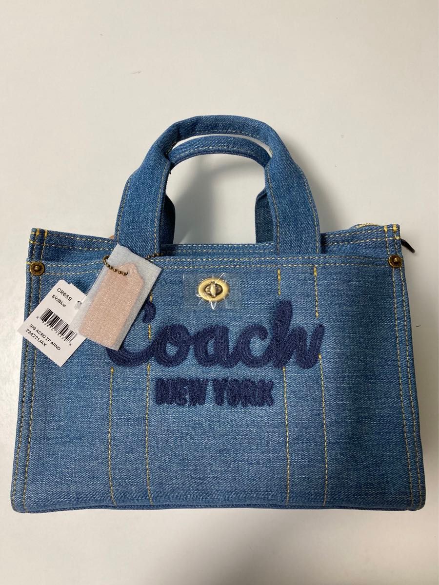 COACH カーゴトート26 CR659 スモール デニムアウトレット品 COACH カーゴトート26 CR659 スモール デニムアウトレット品