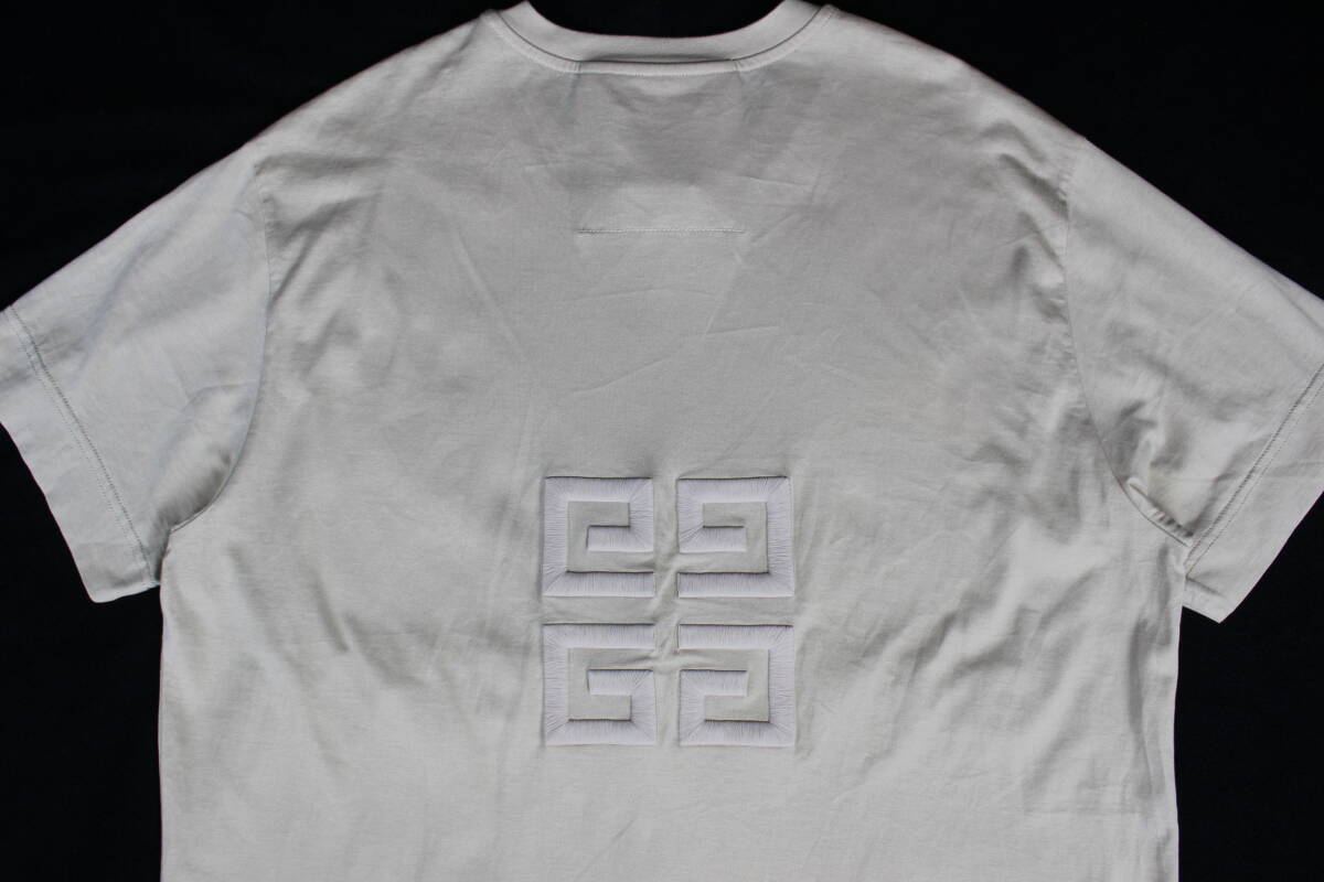 52 ジバンシイ ビッグロゴ オーバーサイズ Tシャツ カットソー ベージュ 半袖 L メンズ トップス I59の画像4